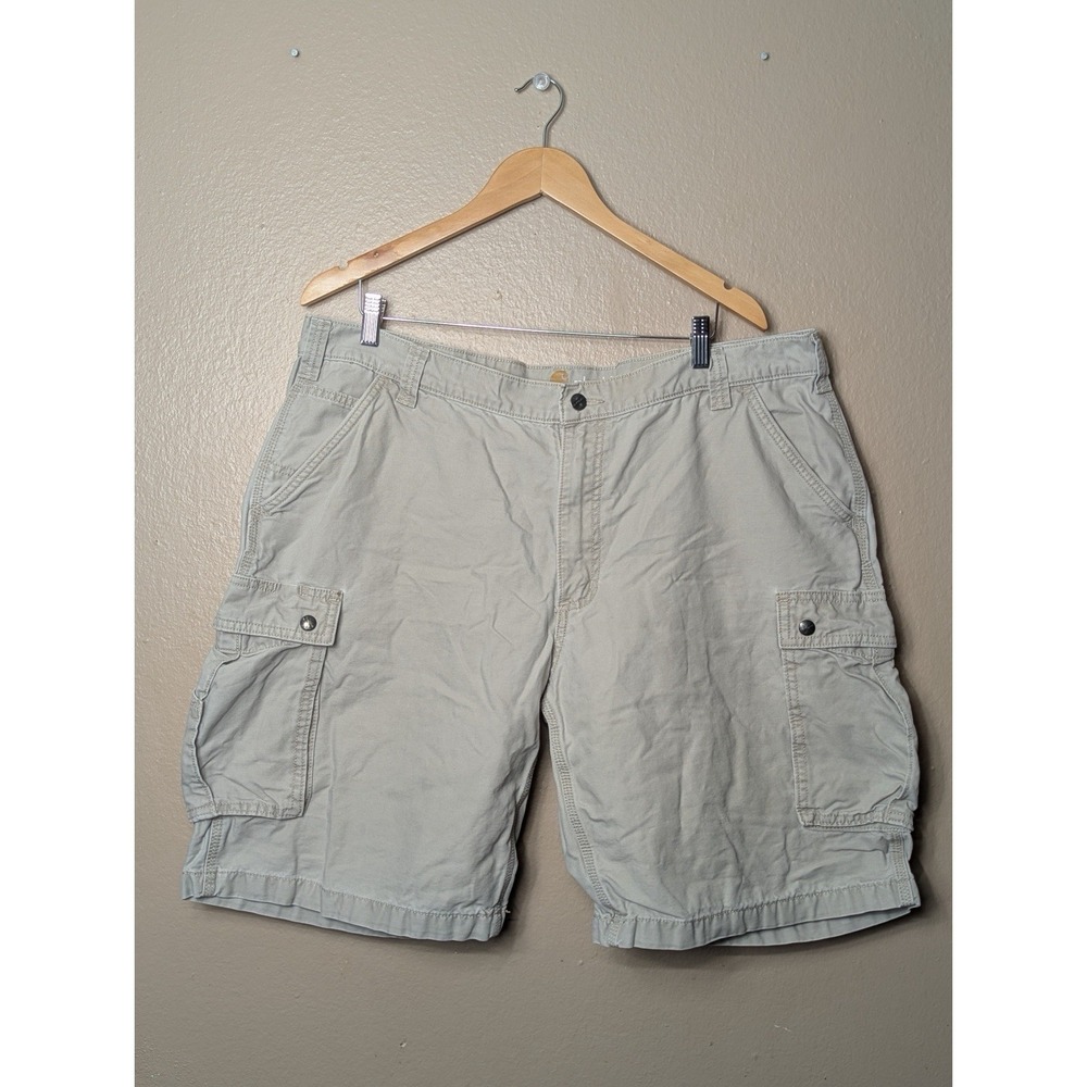 Carhartt Cargo Shorts Mens 42 Khaki Relaxed Fit Work Utility Outdoor